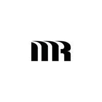 eerste brief Dhr logo of rm logo vector ontwerp sjabloon