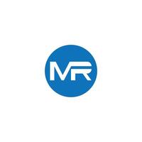 eerste brief Dhr logo of rm logo vector ontwerp sjabloon