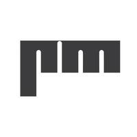 eerste brief smp logo of p.m logo vector ontwerp sjabloon