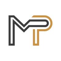 eerste brief smp logo of p.m logo vector ontwerp sjabloon