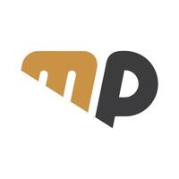 eerste brief smp logo of p.m logo vector ontwerp sjabloon