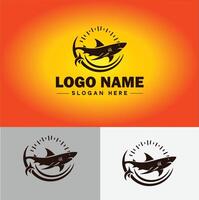 haai logo vector kunst icoon grafiek voor bedrijf merk bedrijf icoon haai logo sjabloon