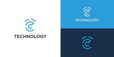 technologie logo, modern, minimalistisch, futuristische vector logo sjabloon