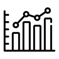 statistieken lijn icoon achtergrond wit vector