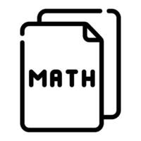 wiskunde boek lijn icoon achtergrond wit vector
