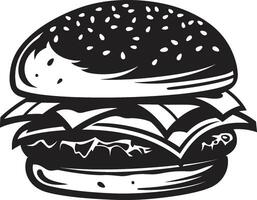 hamburger essence zwart vector logo smakelijk mysterie vector hamburger icoon