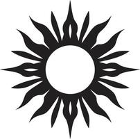 daglicht dans zon embleem zonne- vonk zon logo icoon vector