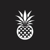 elegant tropisch tintje zwart ananas symbool sappig symbool ananas icoon ontwerp vector