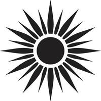 stralend eerbied zon insigne daglicht embleem zon insigne vector