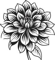 bevallig bloem vector zwart handtekening minimalistisch bloeien symbool iconisch ontwerp