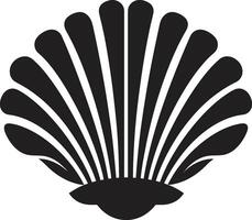 zeeschelp pracht onthuld iconisch logo embleem aquatisch versieringen geopenbaard logo vector ontwerp