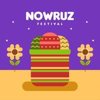 gelukkig Nowruz festival web banier achtergrond illustratie vector