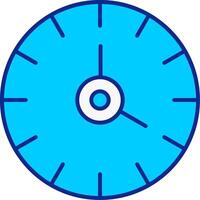 klok blauw gevulde icoon vector