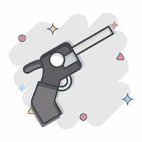 icoon revolver. verwant naar wapens symbool. grappig stijl. gemakkelijk ontwerp bewerkbaar. gemakkelijk illustratie vector