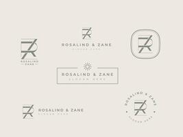 bundel van logo sjabloon eerste brief voor schoonheid kunstmatig bedrijf vector