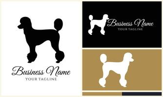 silhouet hond teckel logo sjabloon vector