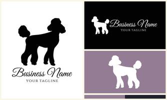 silhouet hond teckel logo sjabloon vector