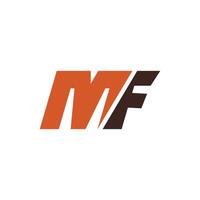 eerste brief mf of fm logo vector ontwerp sjabloon