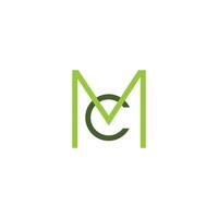 eerste brief mc logo of cm logo vector ontwerp sjabloon