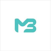 eerste brief mb logo of bm logo vector ontwerp sjabloon