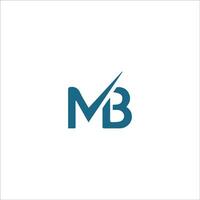 eerste brief mb logo of bm logo vector ontwerp sjabloon