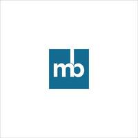 eerste brief mb logo of bm logo vector ontwerp sjabloon