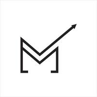 eerste brief m logo ontwerp sjabloon vector