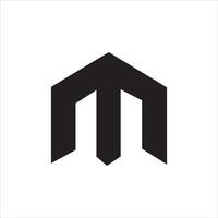 eerste brief m logo ontwerp sjabloon vector