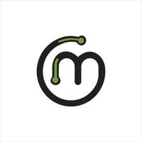 eerste brief m logo ontwerp sjabloon vector