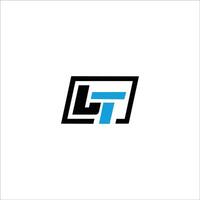 eerste brief lt logo of tl logo vector ontwerp sjabloon