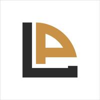 eerste lp brief logo met creatief modern bedrijf typografie vector sjabloon. creatief abstract brief pl logo ontwerp.