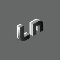 eerste brief ln logo of nl logo vector ontwerp sjabloon