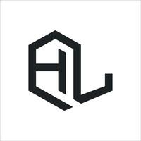 eerste brief lh logo of hl logo vector ontwerp sjabloon