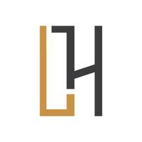 eerste brief lh logo of hl logo vector ontwerp sjabloon