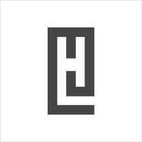 eerste brief lh logo of hl logo vector ontwerp sjabloon