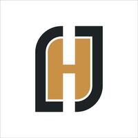 eerste brief lh logo of hl logo vector ontwerp sjabloon