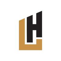 eerste brief lh logo of hl logo vector ontwerp sjabloon