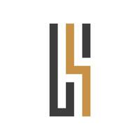 eerste brief lh logo of hl logo vector ontwerp sjabloon