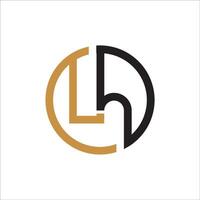 eerste brief lh logo of hl logo vector ontwerp sjabloon