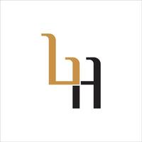 eerste brief lh logo of hl logo vector ontwerp sjabloon