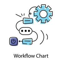 bedrijf workflow icoon vector