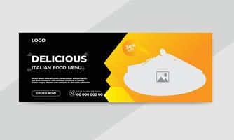 fast food restaurant zakelijke marketing social media post vector