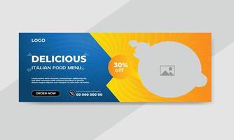 fast food restaurant zakelijke marketing social media post vector