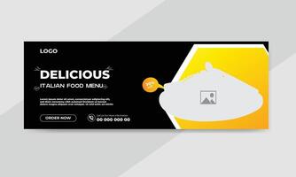 fast food restaurant zakelijke marketing social media post vector