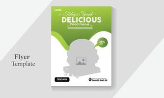 vector voedsel folder sjabloon voor restaurant en cafe