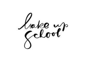 kalligrafie belettering tekst make-up school. logo modern design vector illustratie plat logo kapper onderwijs