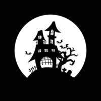 halloween hand getekend huis vector icon