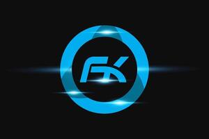 fk blauw logo ontwerp. vector logo ontwerp voor bedrijf.