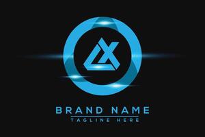 lx blauw logo ontwerp. vector logo ontwerp voor bedrijf.