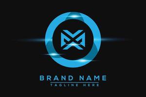 mx blauw logo ontwerp. vector logo ontwerp voor bedrijf.